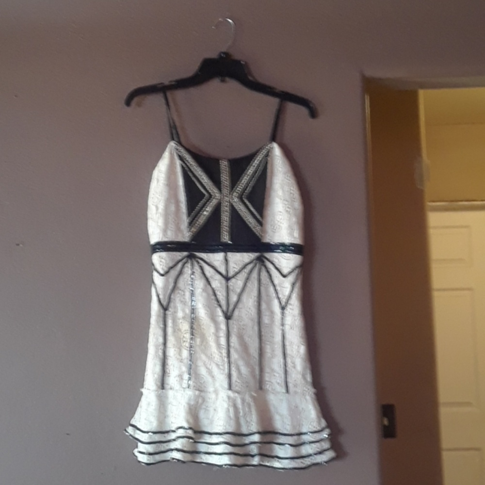 FREE PEOPLE SZ 8 EMBELLISHED LACE DRESS NWT